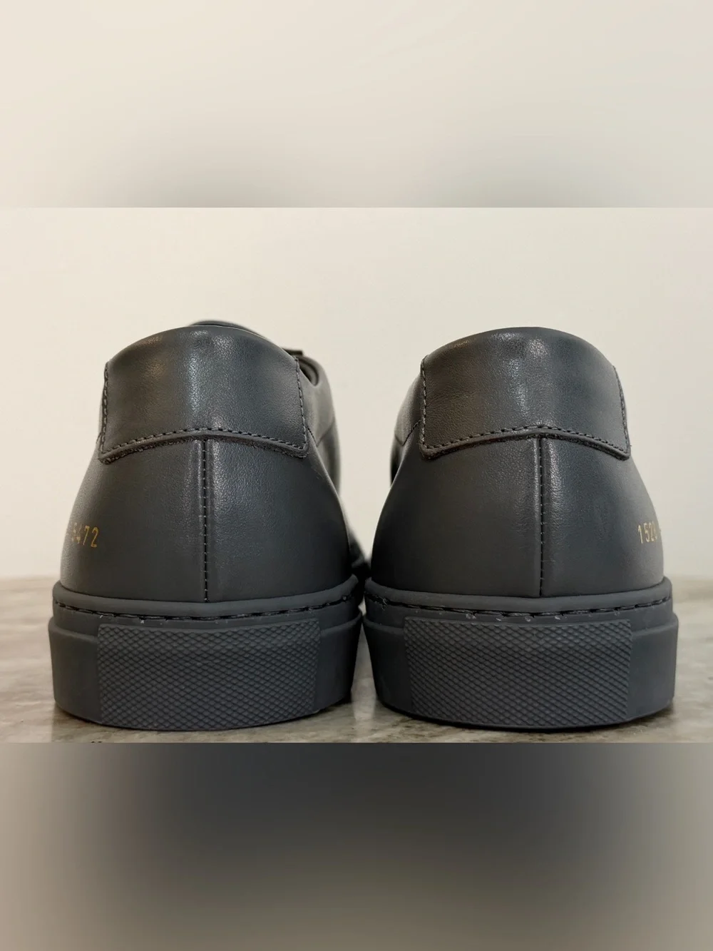 COMMON PROJECTS ORIGINAL ACHILLES LOW GRAY LEATHER 11 44 MINIMALIST $500 ITALY - Picture 8 of 11